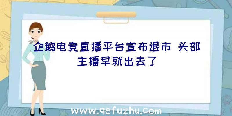 企鹅电竞直播平台宣布退市